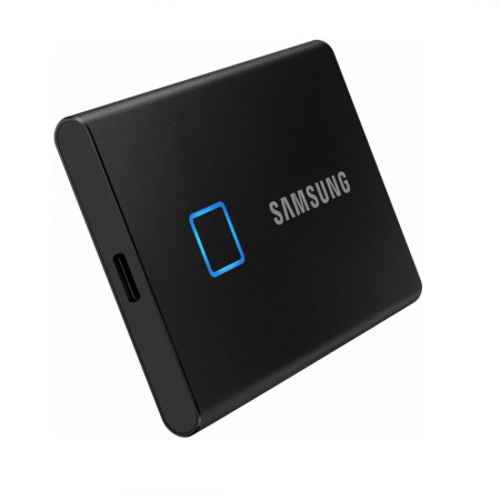 SSD Extern Samsung T7 Touch portabil, 1TB, Negru, USB 3.2