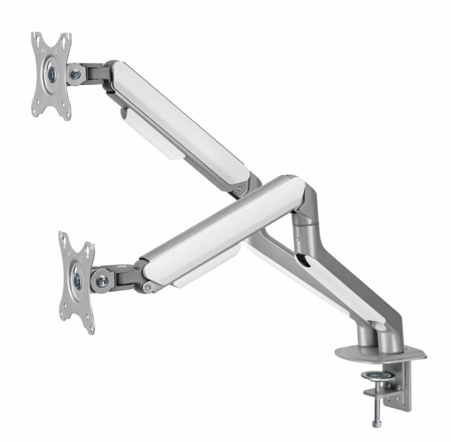 Suport 2 monitoare Serioux MM63-C024, arc cu gaz, compatibilitate dimensiune ecran 17"-32", greutate maximă suportata: (per ecran): 2~ 9kg, VESA: 75x75, 100x100, inclinare: +55°~-55°, pivotare: +90°~-90°, rotația ecranului: +180°~-180° - Img 5