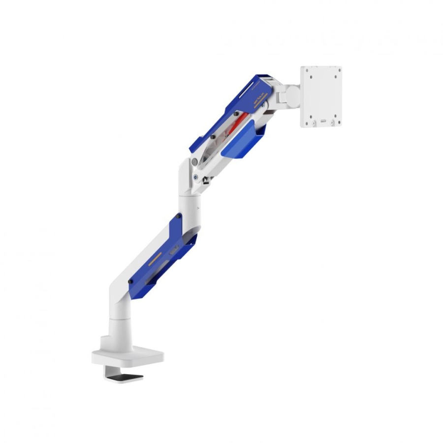 Suport monitor Serioux MM101-C012WH, arc cu gaz, compatibilitate dimensiune ecran 24"-57", greutate maximă suportata: 2~30 kg, VESA: 75x75, 100x100, 100x200, 200x100, 200x200, inclinare: +70°~-45°, pivotare: +90°~-90°, rotația ecranului: 360° - Img 3