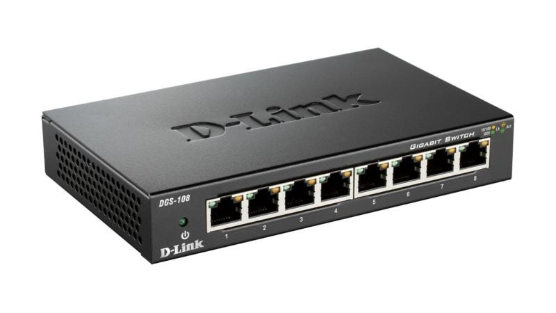 Switch D-Link DGS-108, 8 port, 10/100/1000 Mbps - Img 2