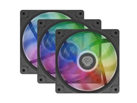 Ventilatoare GENESIS OXAL 120 ARGB NEGRU 3x120mm, 1150-1450 RPM, 42-46 CFM, 1.7 mmH2O, 3pin, 12VDC - Img 4
