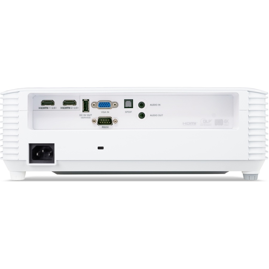 Videoproiector Acer X1827, 4K 3840* 2160, 4.000 lumeni, 16:9/ 4:3, 10.000:1, dimensiune maxima imagine, distanta maxima de proiectie 10 m, boxa 10W, lampa 5.000 ore/ 12.000 ore ecomode, 26 dB, 3.1 kg, D-sub, 2* HDMI, PC audio in/ out, DC Out (5V/1.5A, - Img 2