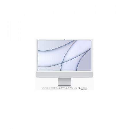 All-In-One PC Apple iMac 24 inch 4.5K Retina, Procesor Apple M1, 16GB RAM, 512GB SSD, 8 core GPU, Mac OS Big Sur, RO keyboard, Silver