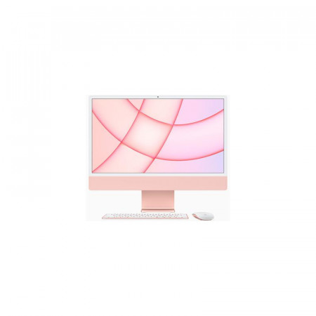 All-In-One PC Apple iMac 24 inch 4.5K Retina, Procesor Apple M1, 8GB RAM, 256GB SSD, 8 core GPU, Mac OS Big Sur, ROM keyboard, Pink