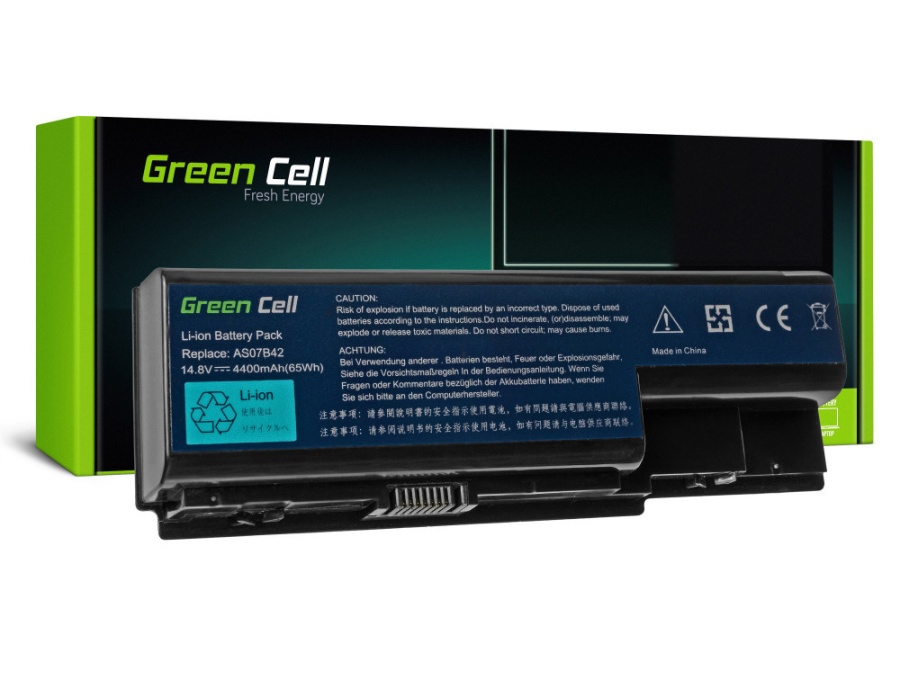 Baterie compatibila Green Cell pentru laptop Acer Aspire 5220 5230 5320 5520 5720 5730 5739 5910 6920 7235 7730 7738 7740 7920 8920, Extensa 7230 7630 7730, model Acer AS07B31 AS07B32 AS07B41 AS07B42 AS07B51 AS07B52 AS07B61 AS07B71 AS07B72 - Img 3