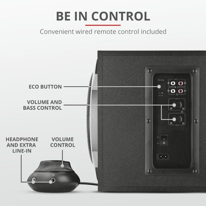 Boxe Stereo Tytan 2.1 Speaker Set - black - Img 4