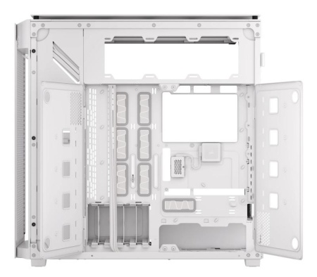 Carcasa CORSAIR 9000D AIRFLOW Super Full Tower RGB ALB, Tempered Glass, Sloturi Expansiune 8 orizontale sau 4 verticale+ verticale pentru placa de baza secundara, Drive Bays: 5x3.5&quot; 6x2.5&quot;, Ventilatoare Suportate: 18 (spate: 2x120mm sau 1x140mm, fata: - Img 7