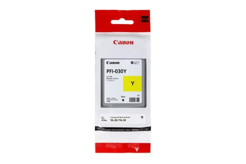Cartus cerneala Canon PFI-030Y, yellow, capacitate 55ml, pentru Canon imagePROGRAF TA-20, imagePROGRAF TA-30. - Img 2