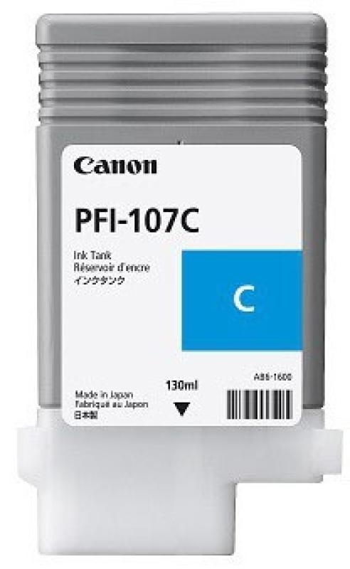 Cartus cerneala Canon PFI-107C, cyan, capacitate 130ml, pentru Canon iPF680/685, iPF780/785, iPF670/770 - Img 2