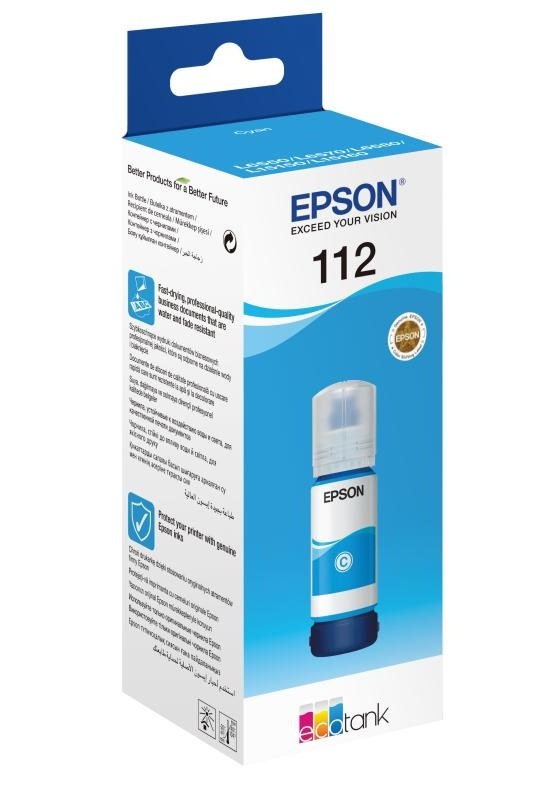 Cartus cerneala Epson 112 ECOTANK , pigment cyan, capacitate 70ml, pentru L6570. - Img 4