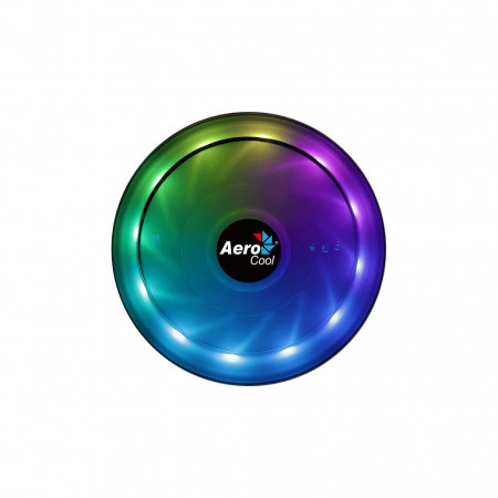 Cooler procesor Aerocool Core Plus iluminare RGB, putere de racire de pana la 110W TDP, 1x 120mm Hydraulic Bearing LED aRGB fan(600-1800 RPM, 21.8-51.3 CFM, 14.5-25.4 dBA, 0.53-1.41 mm-H2O), compatibil LGA 115X/775/1200/1700 /