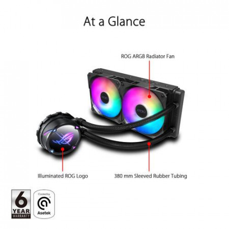 Cooler Procesor Asus ROG Strix LC II 240 ARGB, racire cu lichid, compatibil Intel/AMD - Img 3