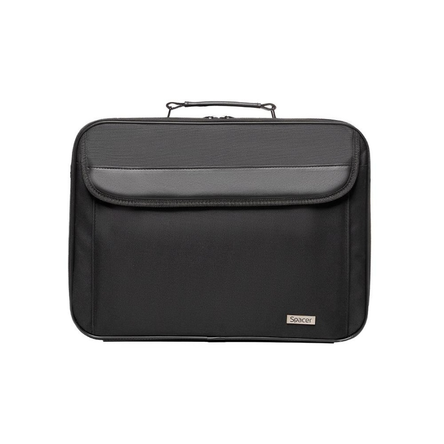 GEANTA LAPTOP SPACER SPM7939 16", 1 compartiment, buzunar frontal, buzunal dorsal cu velcro, waterproof, nylon, negru - Img 2
