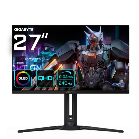 Gigabyte monitor gaming 29", display 590.42 x 333.72 mm, Anti- reflection, Rezolutie: 2560 x 1440(QHD, Luminozitate: 250 cd/m2(TYP), Contrast: 1500000:1, Unghi vizualizare: 178°(H)/178°(V), timp raspuns: 0.03ms GTG, rata refresh: 240Hz, Interfata: 2 x