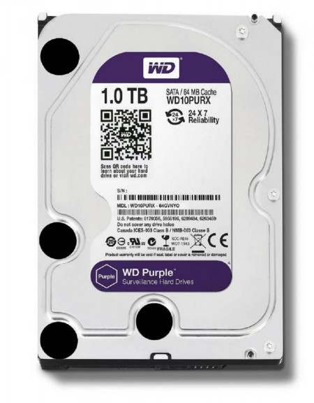 HDD WD Purple, 1TB, 5400RPM, SATA III