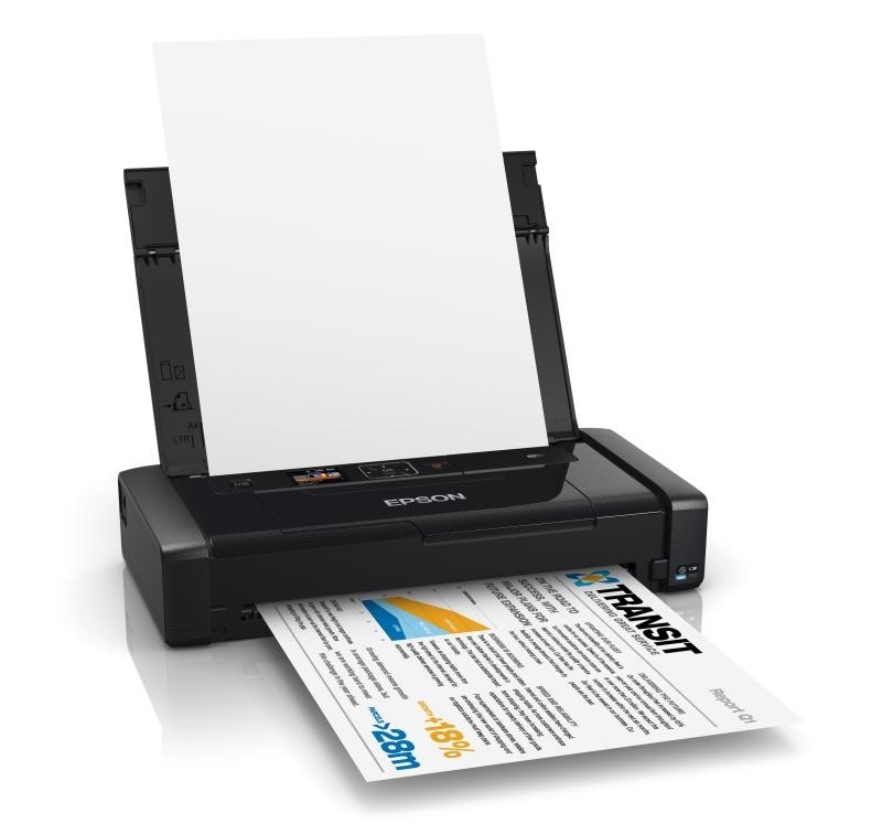 Imprimanta inkjet color portabila Epson WF-100W, dimensiune A4, viteza 7ppm alb-negru, 4ppm color, rezolutie 5760x1440 dpi, alimentare hartie 20 coli, interfata USB2.0, Wireless, Wi-Fi Direct, PictBridge, Google Cloud Print, Air Print, Epson Connect - Img 4
