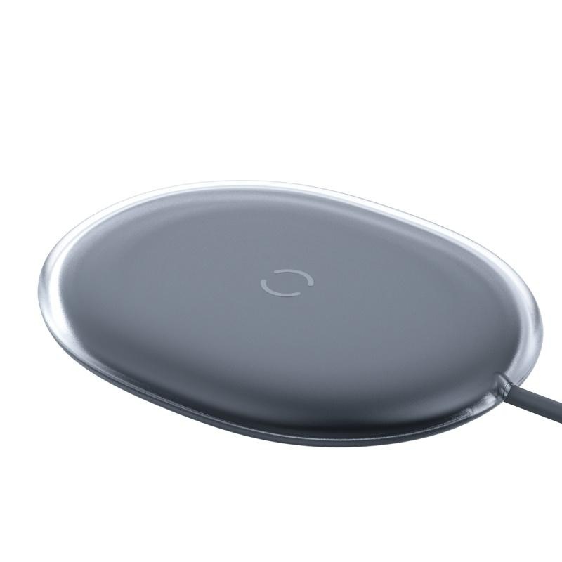 INCARCATOR wireless Baseus Jelly Qi 15W, compatibilitate smartphones si airpods, cablu Type-C la USB inclus, negru - Img 11