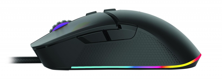 Kit Gaming Serioux Kayel 4 in 1, Tastatura de gaming, 104 taste, 19 taste Anti-ghosting , design slim, iluminare rainbow, structura metalica gri, taste negre + design cu palm rest, cablu USB 1.5M PVC, plug and play; Mouse gaming, senzor Sunplus 199, - Img 7