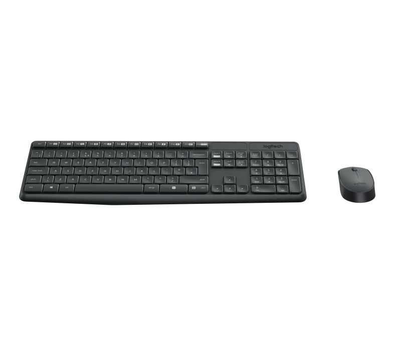 Kit Tastatura + mouse wireless Logitech MK235, interfata USB, distanta de operare pana la 10m, 100 taste, rezolutie mosue 1000 DPI, gri - Img 4