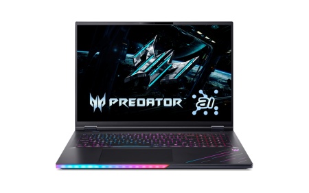 Laptop Gaming Acer Predator Helios 18 AI PH18-73-92QN, 18 Inch (45.72 cm), Acer ComfyView™ WQUXGA Mini LED 120Hz IPS display (non-glare), 3840 x 2400, 16:10, Intel® Core™ Ultra 9 Processor 275HX, 2.1 GHz base clock (Up to 5.4 GHz max. performance clock