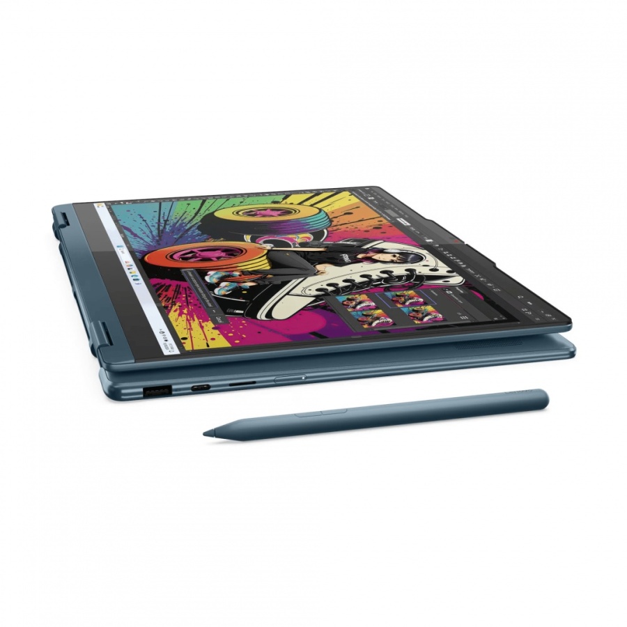 Laptop Lenovo Yoga 7 2-in-1 14AKP10, 14" WUXGA (1920x1200) OLED 600nits (peak) / 400nits (typical) Glossy / Anti-fingerprint, 100% DCI-P3, 60Hz, Dolby Vision®, TÜV Low Blue Light, DisplayHDR™ True Black 500, Glass, Touch, AMD Ryzen™ AI 5 340 (6C / 12T, - Img 4
