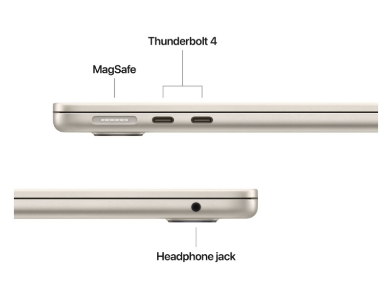 MacBook Air 13.6" Retina/Apple M4 (CPU 10-core, GPU 10-core, Neural Engine16-core)/32GB/512GB - Starlight - INT KB (2025) 35W (Cto f romMC6A4RO/A) - Img 6