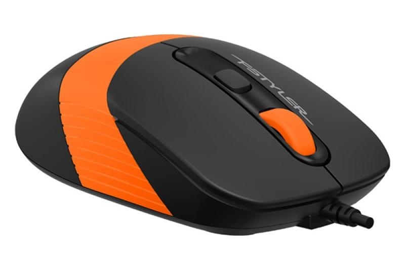 Mouse A4tech cu fir, interfata USB, rezolutie 1600 DPI, dimensiuni 108 x 64 x 35 mm, negru/portocaliu - Img 9