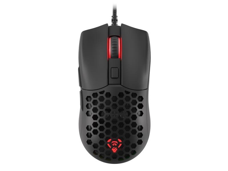 Mouse gaming cu fir Genesis Krypton 750, senzor optic Pixart PAW3333, interfata USB, rezolutie maxima 8000 DPI, numar butoane programabile 6, iluminare RGB, switch mecanic Huano, alb - Img 3