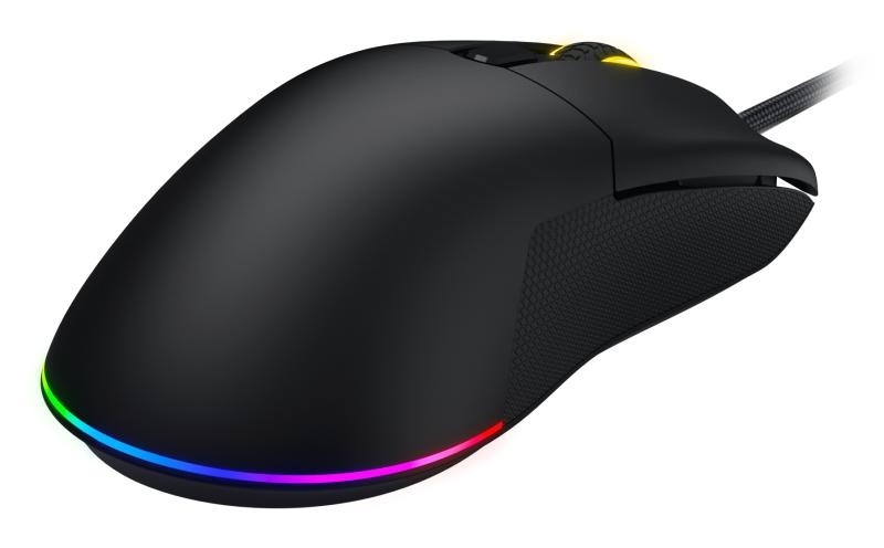 Mouse gaming cu fir Hator Pulsar 3, conectivitate USB, polling rate pana la 1000Hz, senzor Optical PixArt PMW 3311, rezolutie maxima 12000 DPI, switch HATOR® Optical 100M, iluminare RGB 16.8M culori, side switch Kailh 3M, negru - Img 4