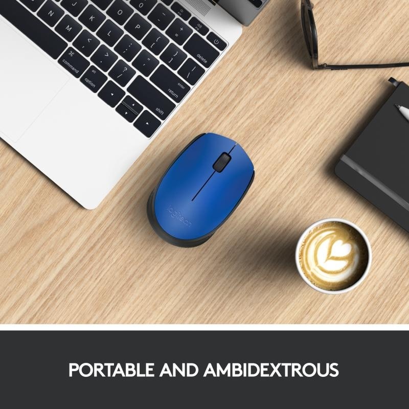 Mouse Logitech M171, wireless, rezolutie 1000 DPI, albastru - Img 8