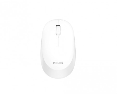 Mouse Philips SPK7307WL, wireless, 2.4GHz, optic, 3 butoane, 1600 DPI, silent, ambidextru, alb