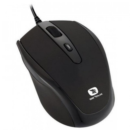 Mouse Serioux cu fir, optic, Pastel 3300, 1000dpi, negru, ambidextru ,blister, USB