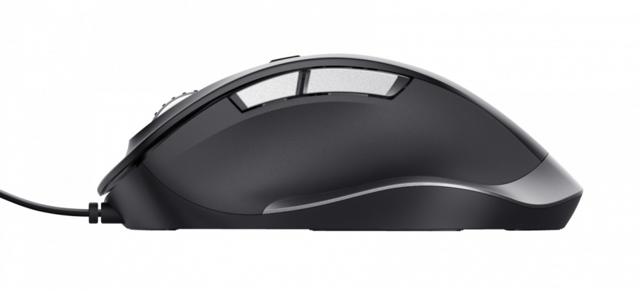 Mouse Trust Fyda cu fir, optic, interfata USB 2.0 rezolutie maxima 5000 DPI, 6 butoane, negru - Img 4