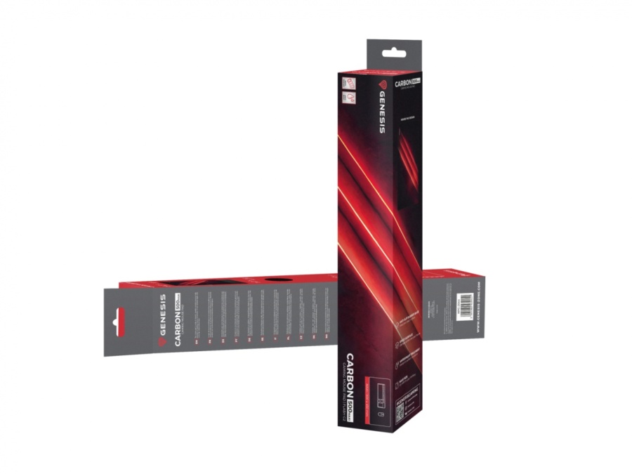 Mousepad Genesis Carbon 500 Maxi Flash, material cauciuc + textil, dimensiuni 900x450x2.5 mm, negru/rosu - Img 7