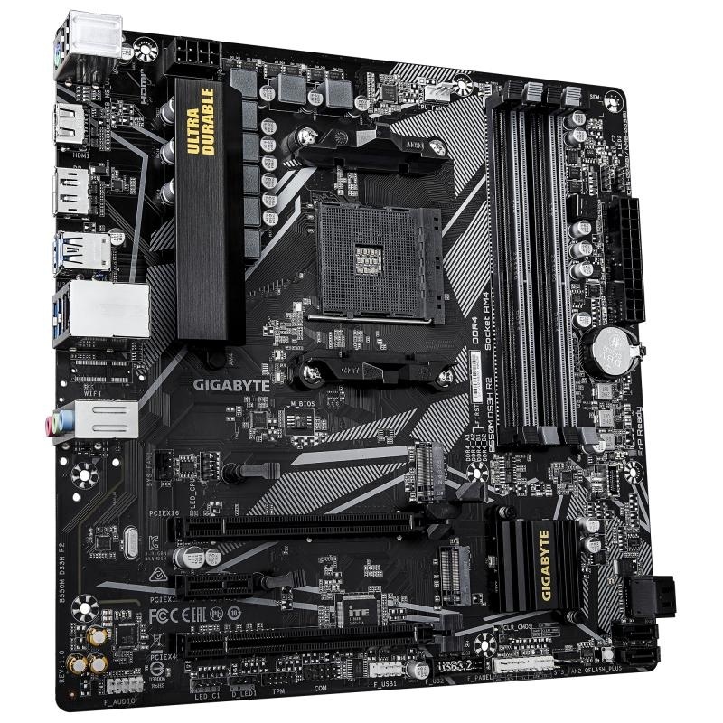 Placa de Baza GIGABYTE B550M DS3H R2 AM4, 4x DDR4, 1x DP 1x HDMI, 2x PCIE 4.0 x16 1x PCIE 3.0 x1, 2x M.2, 4x SATA 6GB/s, mATX - Img 4
