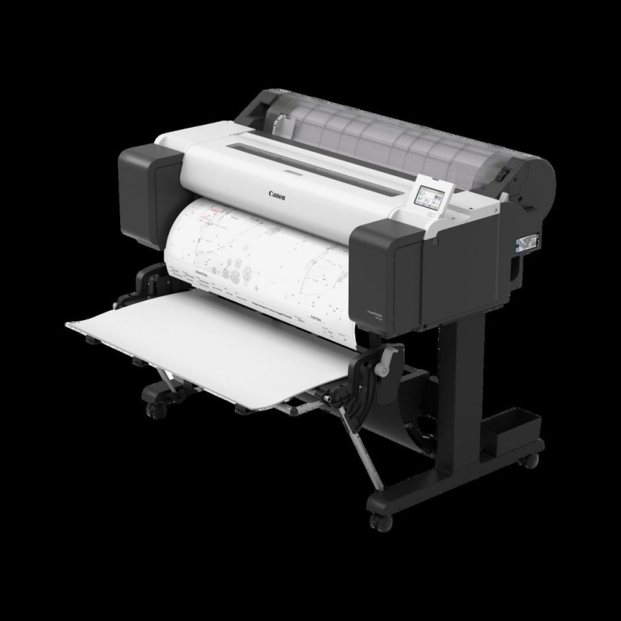 Plotter Canon imagePROGRAF TM-350 36"(914mm), format A0, 5 culori, rezolutie max 2400x1200dpi, memorie 2GB, limbaje de imprimare: HP-GL/2, HP RTL, JPEG (Ver. JFIF 1.02), CALS G4 (submission via FTP only), Display LCD 4.3", interfata: USB 2.0, Ethernet, - Img 2
