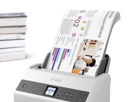 Scanner Epson DS-870, dimensiune A4, tip sheetfed, viteza scanare: 65ppm, rezolutie optica 600x600dpi, ADF 100 pagini, duplex, Fiabilitate ciclu de lucru zilnic 7.000 Pagini,Formate iesire: BMP, JPEG, TIFF, Scanare către multi TIFF, PDF, Scanare către - Img 10