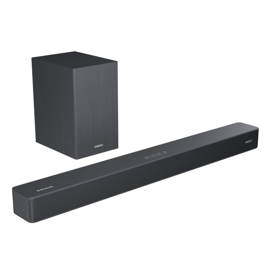 SOUNDBAR HORIZON HAV-S2630W / System 2.1 / Max Audio Power 110W (30W x2 + 50W) / Wireless Subwoofer / Digital Optical / AUX (3.5mm) / HDMI-ARC (CEC) / BT 5.4 / USB Playback / DOT-Matrix Display / Remote + Button Keys / Impedance: 4Ω x2 + 4Ω / Signal to - Img 3