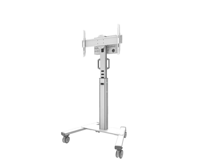 Stand podea mobil Neomounts 37"-75", VESA 100x100~600x400, 70kg, fix, inaltime reglabila, alb - Img 4