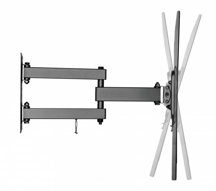 Suport de perete Akai cu inclinatie +10/-15°, diagonala display 32"-55", VESA min. 75x75, VESA max. 400x400, suporta pana la 35kg, distanta fata de perete max 427mm, negru - Img 5