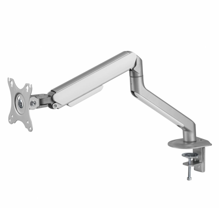 Suport monitor Serioux MM63-C012, compatibilitate dimensiune ecran 17"-32", greutate maximă suportata: (per ecran): 2~9kg, VESA: 75x75, 100x100, inclinare: +55°~-55°, pivotare: +90°~-90°, rotația ecranului: + 180°~-180°, instalare: clemă, grommet - Img 5