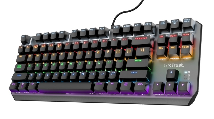 Tastatura Trust GXT834 Callaz Tenkeyless cu fir mecanica, negru - Img 3