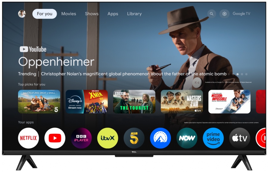 Televizor LED TCL 43P69K, 109 cm, 4K, Smart Google TV - Img 2