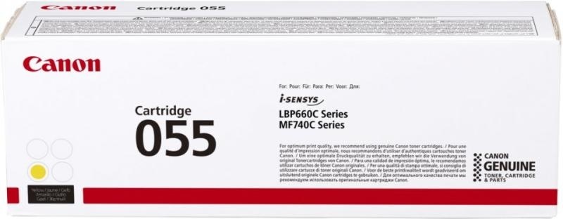 Toner Canon CRG055Y Yellow capacitate 2.1k pagini, pentru LBP66x, MF74x. - Img 2