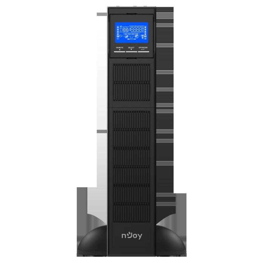 UPS nJoy Balder 3000, 3000VA/ 3000W, On-line, LCD Display, Montare Rack/Tower, 8 Prize IEC 13 1x IEC C19, Dubla conversie, Plaja larga de tensiuni acceptate, Eficienta impresionanta de pana la 96%, Frecventa: 40Hz ~ 70 Hz, Dimensiuni: 630 x 438 x 88 mm, - Img 2