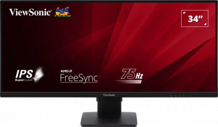 VA3456-MHDJ, 766907010374, 34" Wide LCD Monitor, 3440x1440, HDMI x2, DP x1, Speaker, HAS Stand, VA-56 ID, Black