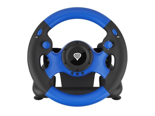Volan Genesis cu fir Seaborg 350, interfata USB, 15 butoane, rotatie 180°, lungime cablu 200cm, compatibil cu Microsoft XBOX 360, XBOX One, Microsoft XBOX Series S, Microsoft XBOX Series X, Nintendo Switch, PC. Sony PlayStation 3, Sony PlayStation 4, - Img 2