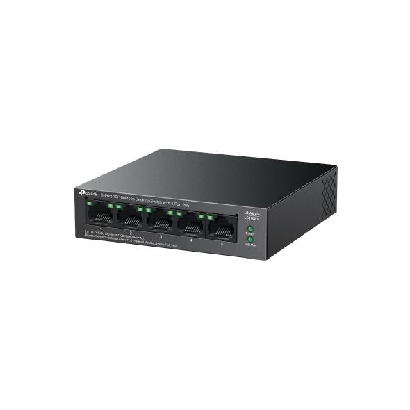 "5-Port 10/100 Mbps Desktop Switch with 4-Port PoE PORT: 4× 10/100 Mbps PoE Ports, 1× 10/100 Mbps Non-PoE Port SPEC: 802.3af, 41 W PoE Power, Desktop Steel Case FEATURE: Extend Mode for 250m PoE Transmitting, PoE Auto Recovery, Plug and Play" - Img 3