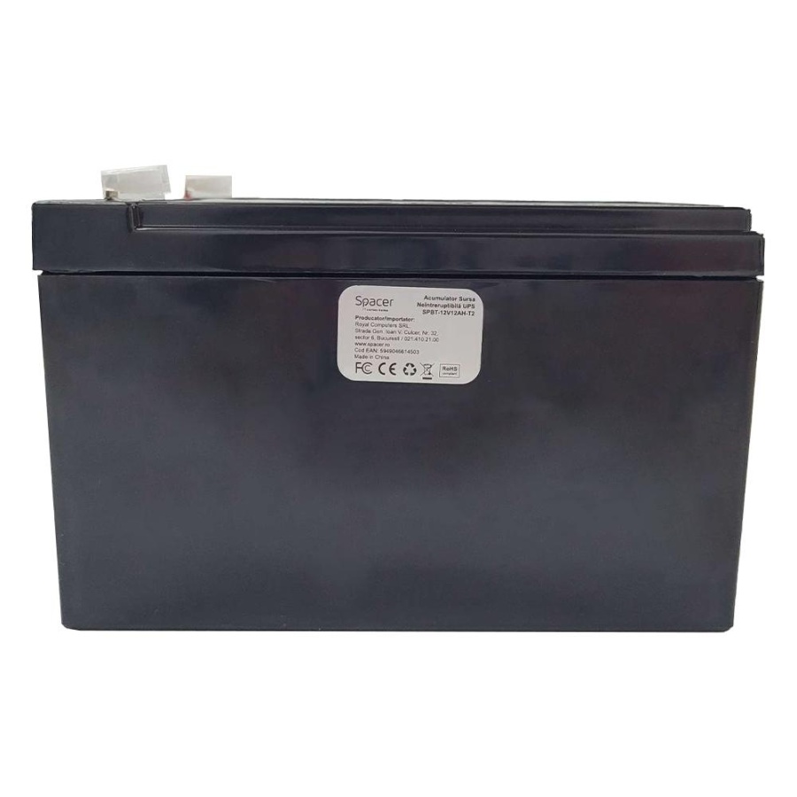 Acumulator UPS SPACER 12V/12Ah, negru - Img 4