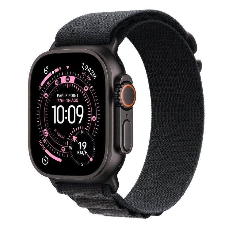 Apple Watch Ultra 3 GPS + Cellular 49mm Black Titanium Case with Black Alpine Loop - Large - Img 2